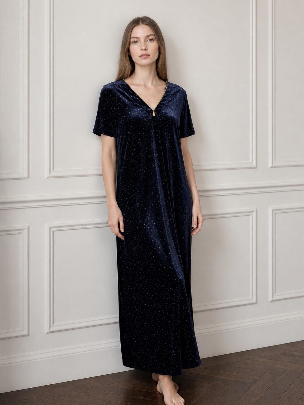 Vintage 80’s Christian Dior Loungewear Velvet Long Pajamas Size Medium‎